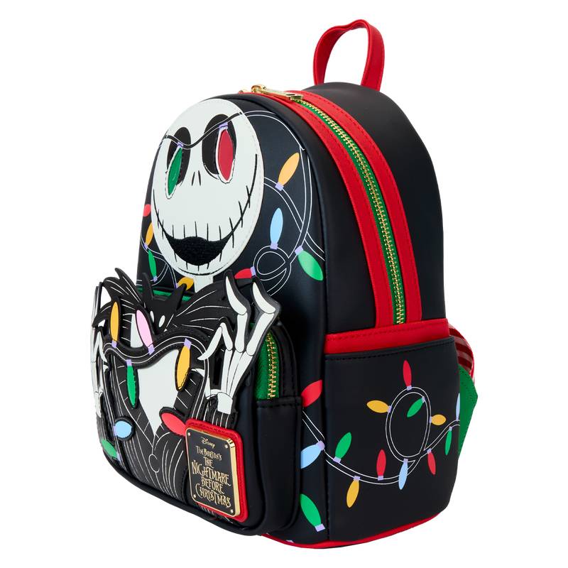 Loungefly The Nightmare Before Christmas Jack Light Up Glow Mini Backpack - Multicolor