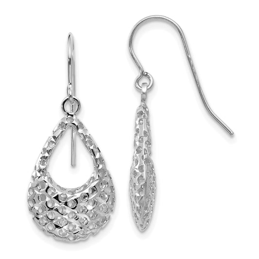 14K Leslie's Women's Shepherd Drop and Dangle Earrings in Rhodium Plating -over 14K White Gold