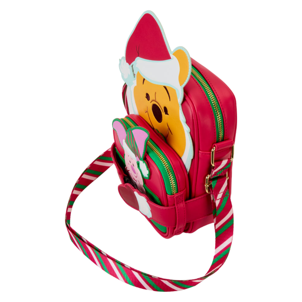 Loungefly Disney Winnie The Pooh and Piglet Santa Crossbuddies Cosplay Crossbody Bag - Multicolor