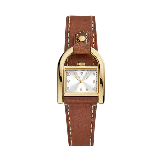 Fossil Harwell  Women's 28mm Brown Strap Watch - White Dial