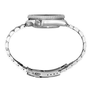 Seiko 5 Sports GMT Series Men's Silver-Tone Bracelet Watch - Blue Dial