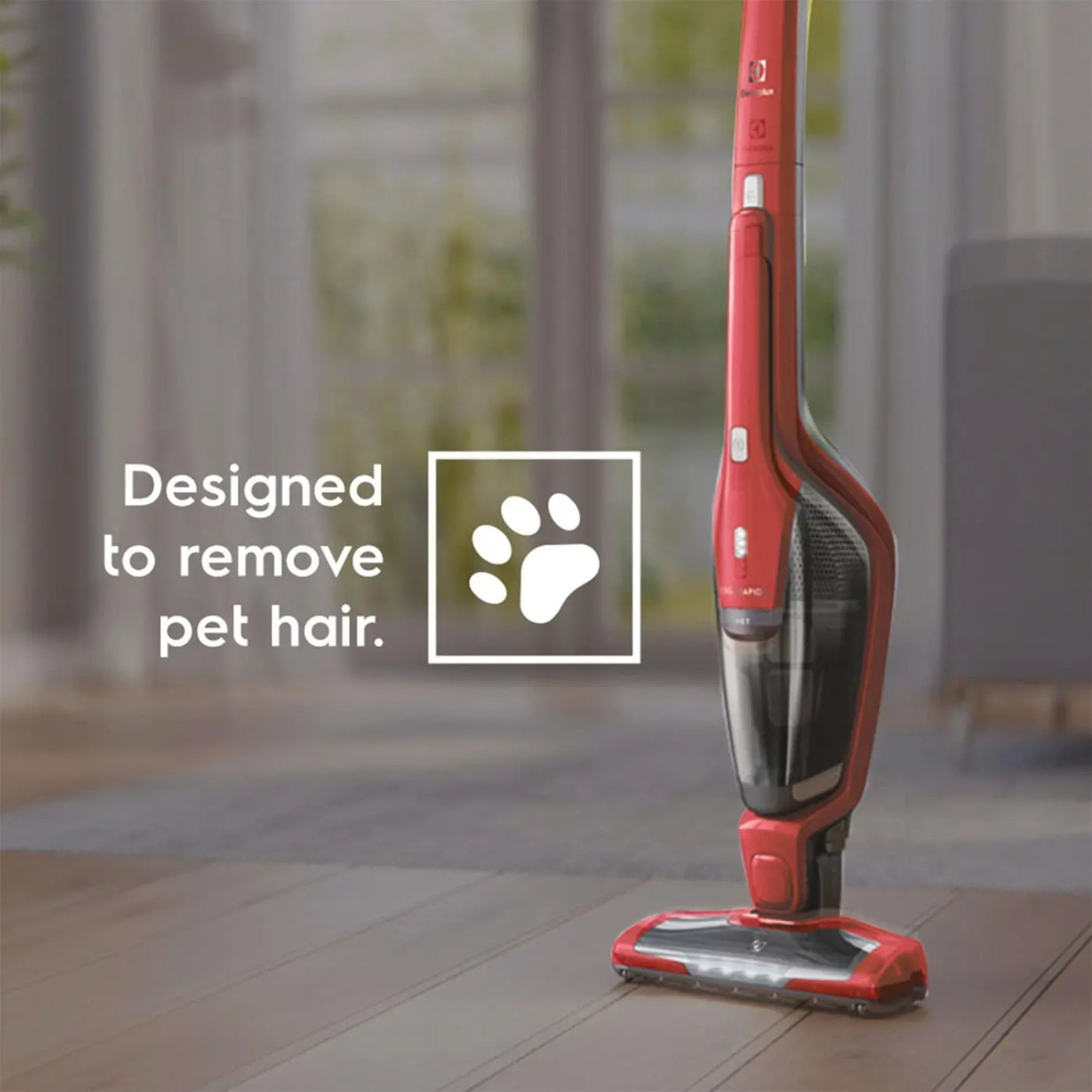 Electrolux EHVS3510AR Ergorapido Pet Cordless 2-in-1 Stick Vacuum - Chilli Red