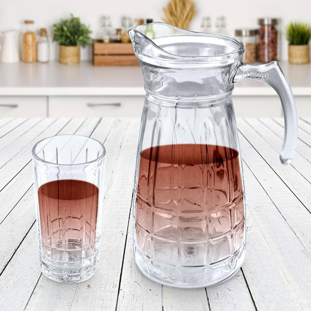 Gibson Home Jewelite Glass Pitcher and Tumbler Set (5-Piece)