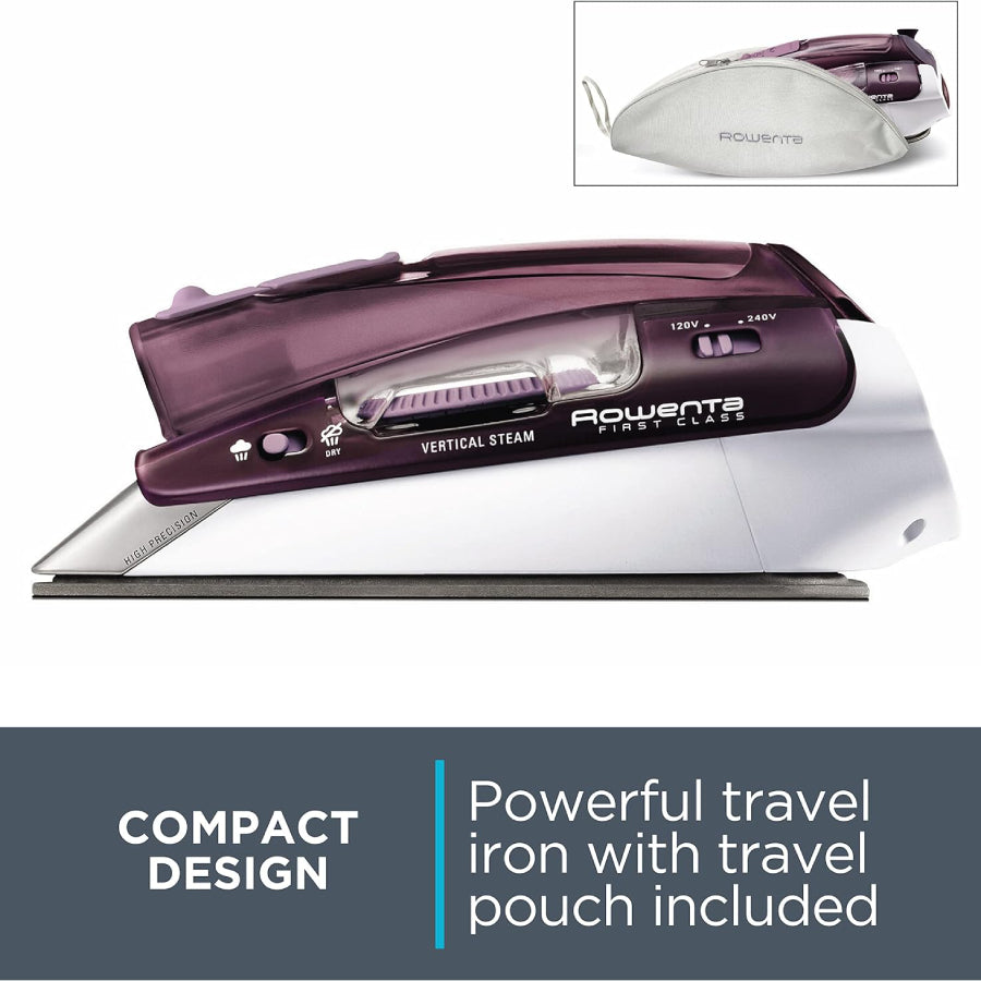 Rowenta Pro DA1560U2 Soleplate Compact Steam Travel Iron - Purple