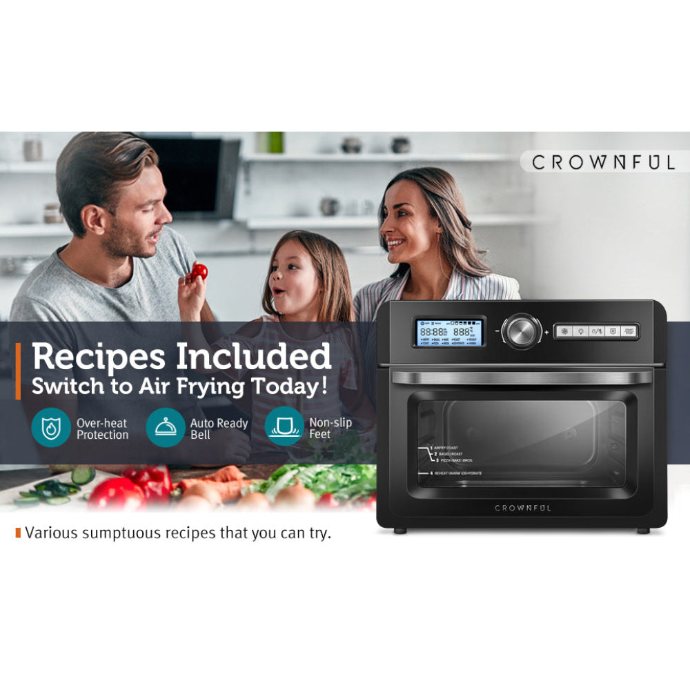 Crownful TO5712TULWHT 19 Quart Toaster Oven - White