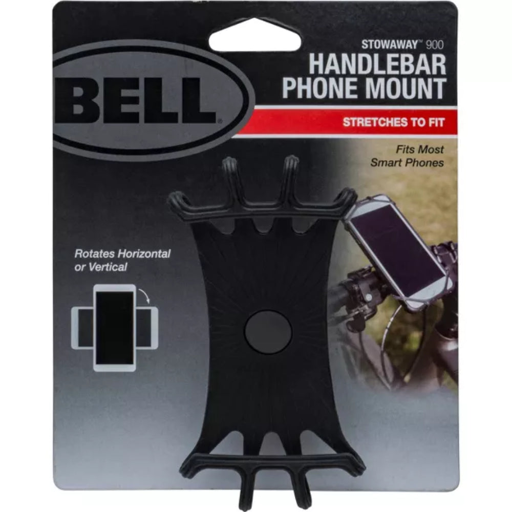 Soporte para teléfono móvil para manillar de bicicleta Bell Stowaway 900, color negro