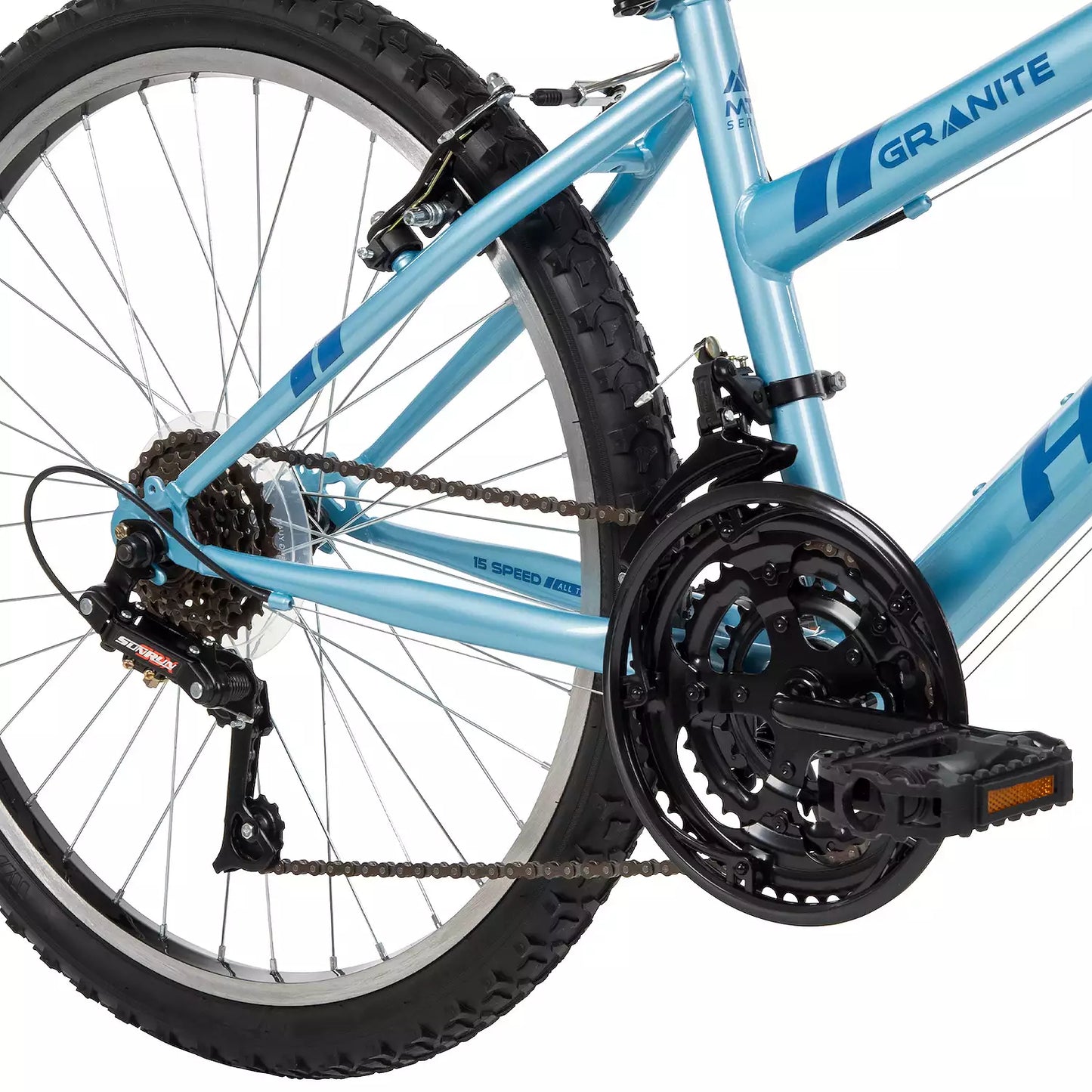 Bicicleta de montaña para niñas Huffy Granite de 24", color azul