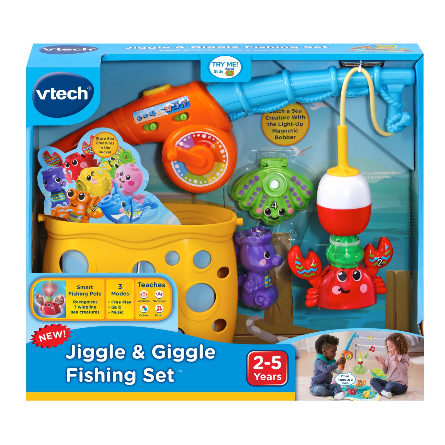 VTech Jiggle & Giggle Fishing Set with 7 Sea Creatures - Curacao