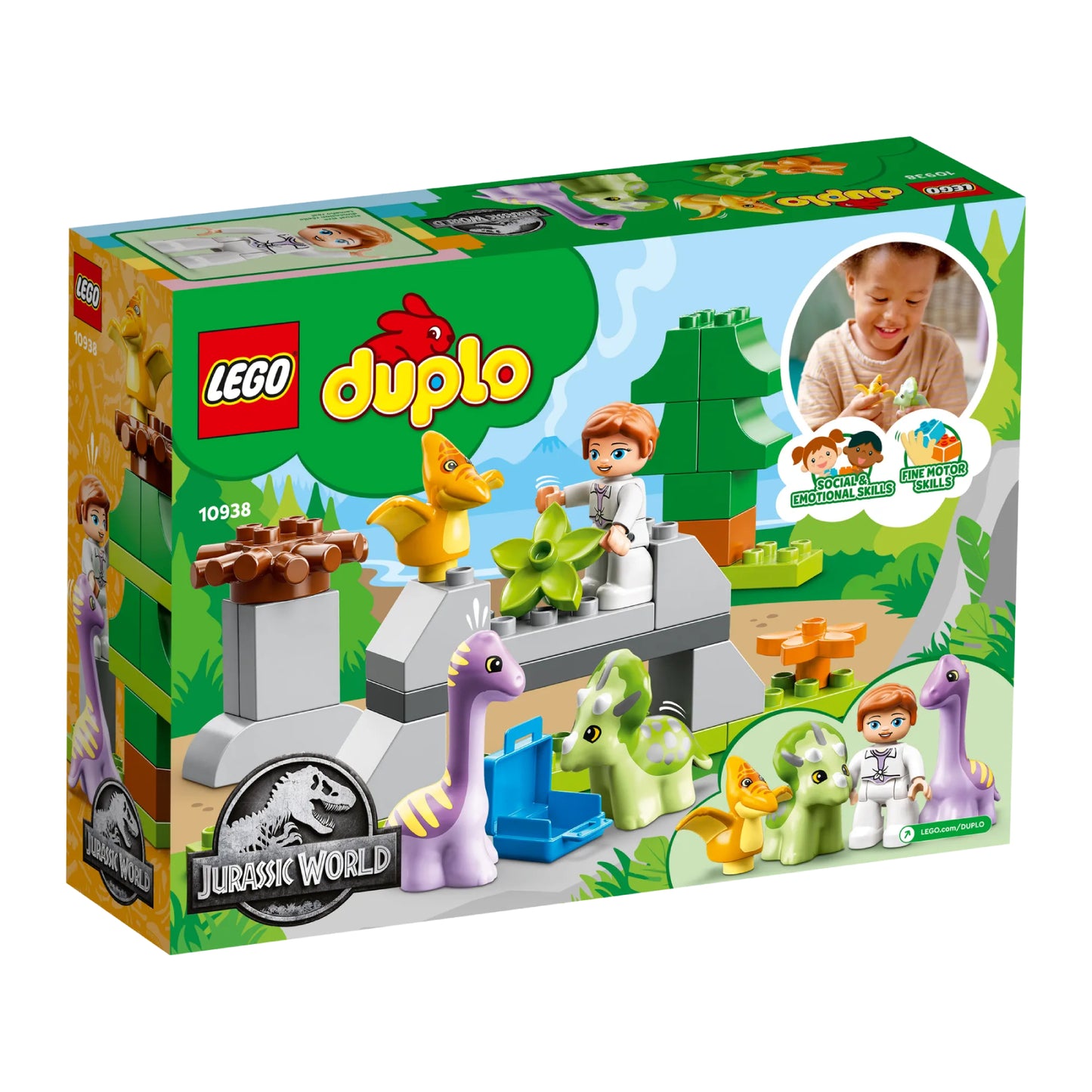 LEGO Duplo Jurassic World - Juego de construcción de guardería de dinosaurios (27 piezas)
