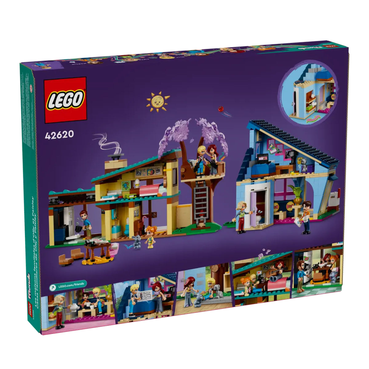 Juego de construcción LEGO Friends: Casas familiares de Olly y Paisley (1126 piezas)