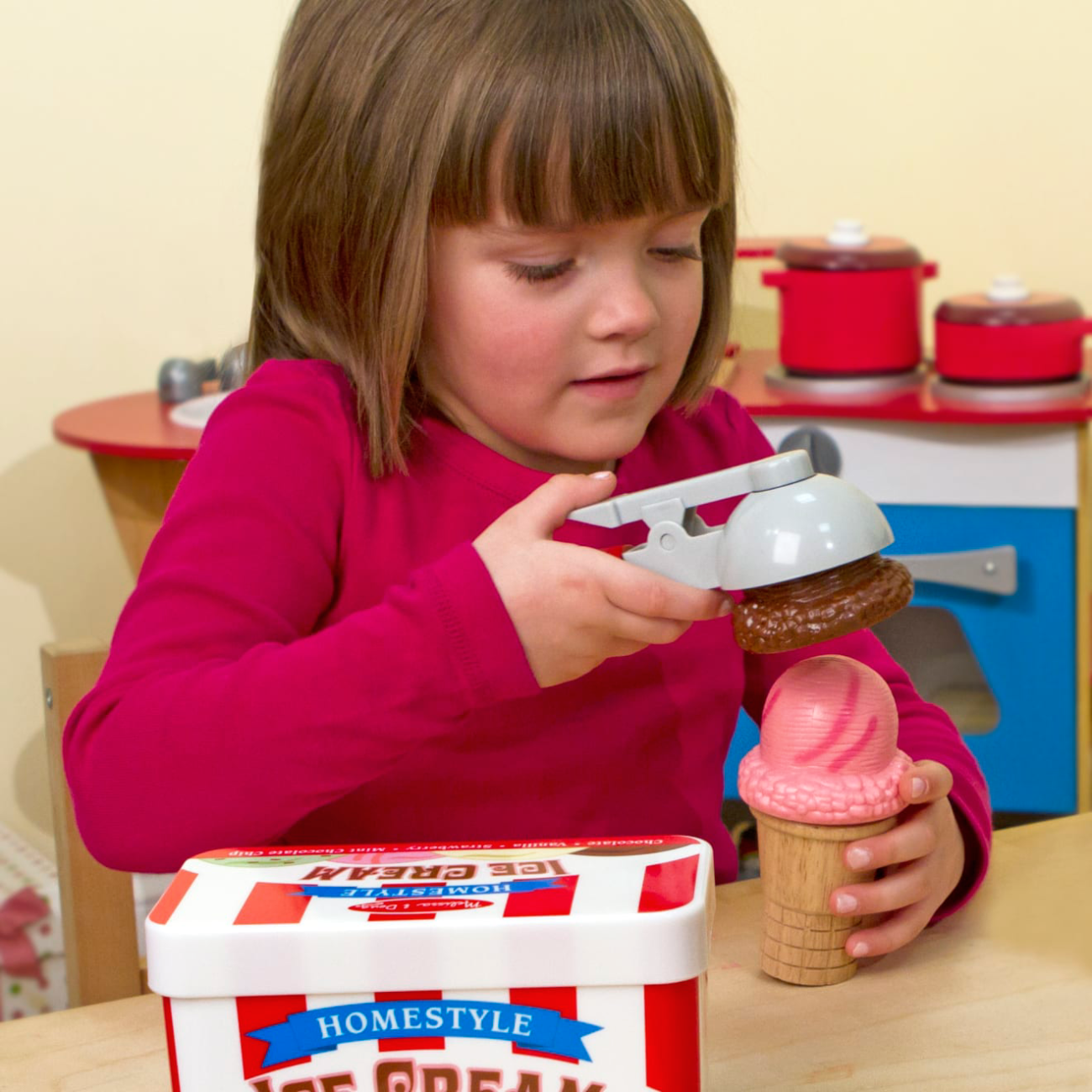 Juego de conos de helado apilables y con pala Melissa &amp; Doug