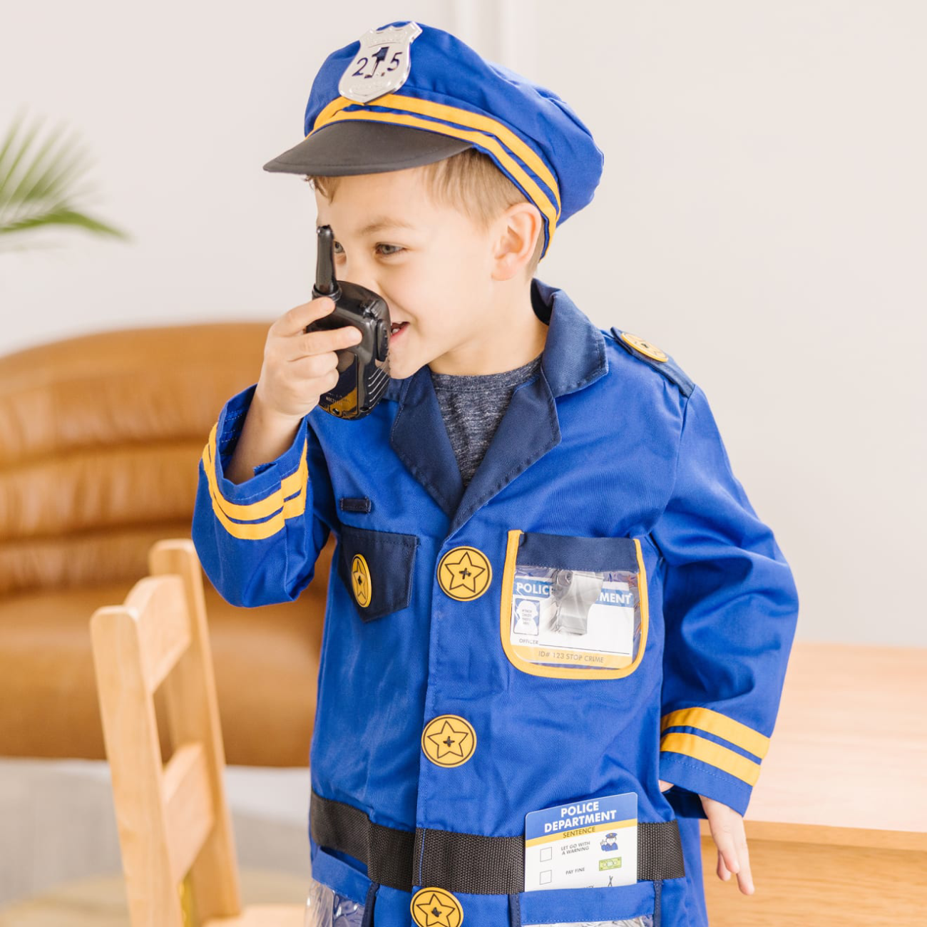 Melissa & Doug Kids Police Officer Role Play Costume Set