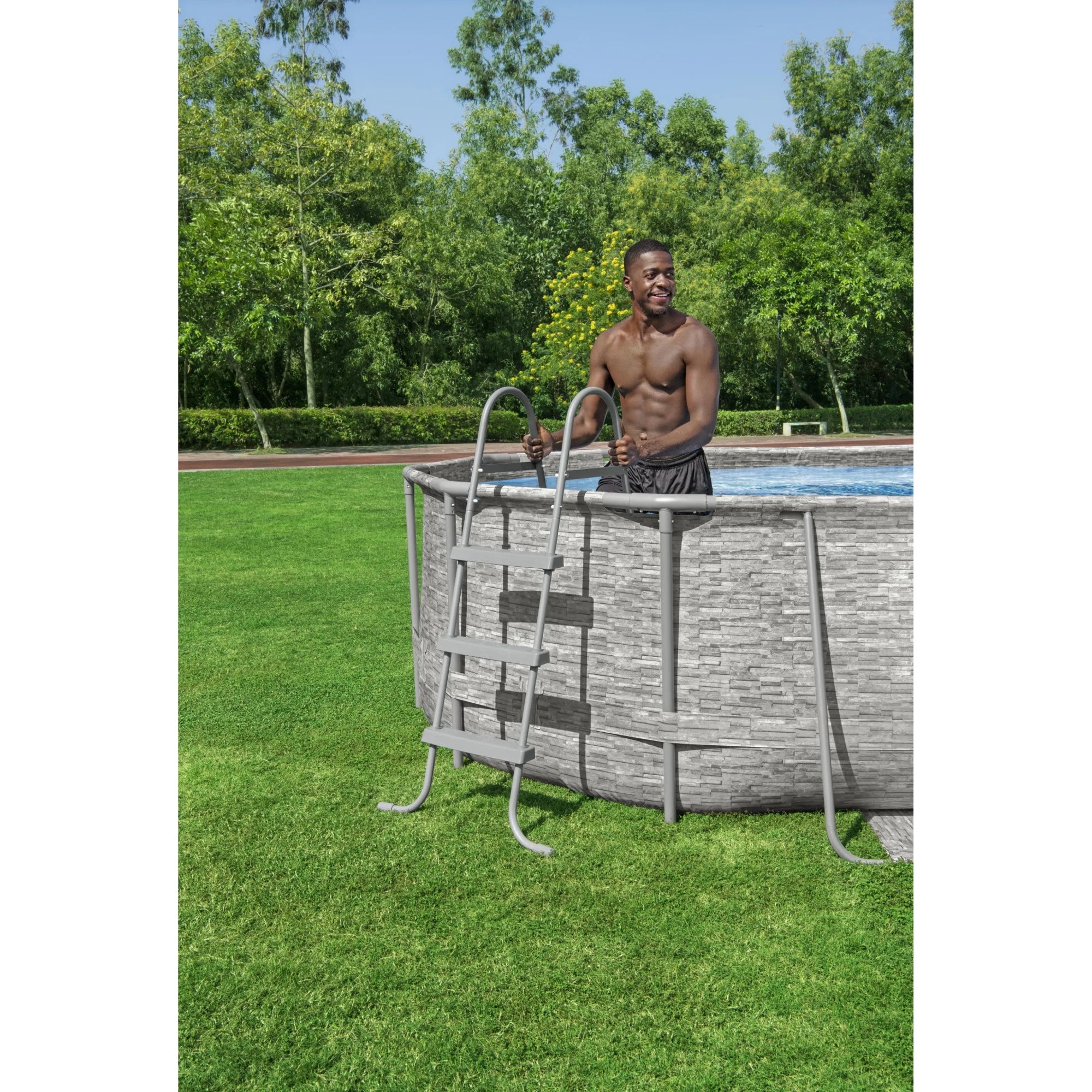 POOL BY CLASS 2022AW ウルトラスエード ベスト Bestway 14ft x 8ft x 39.6in Power Swim Vista Pool with Pump– Curacao