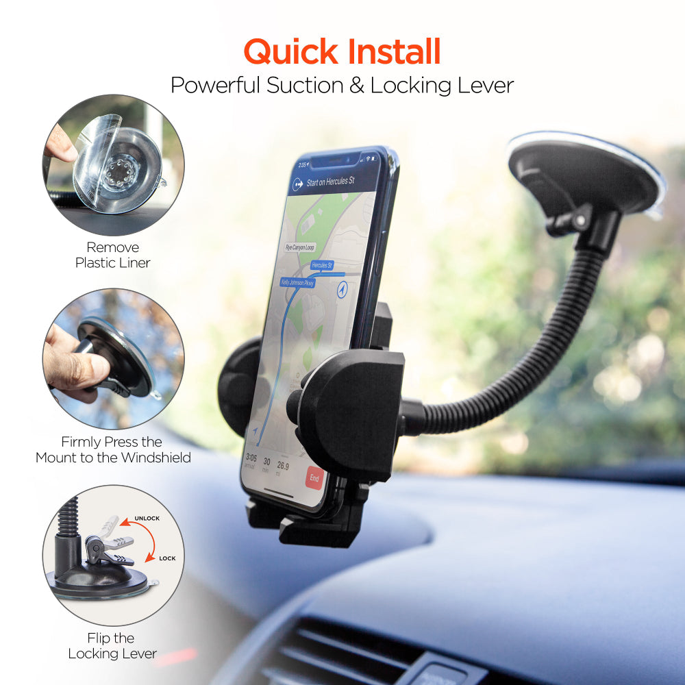 HyperGear Universal Windshield Phone Mount - Black