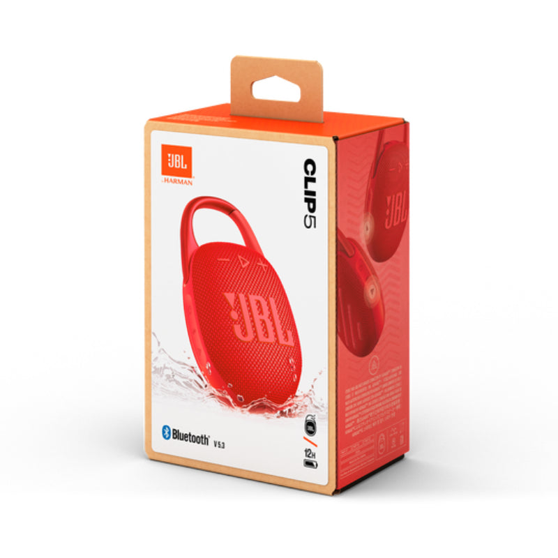 Altavoz Bluetooth ultraportátil JBL Clip 5 - Rojo