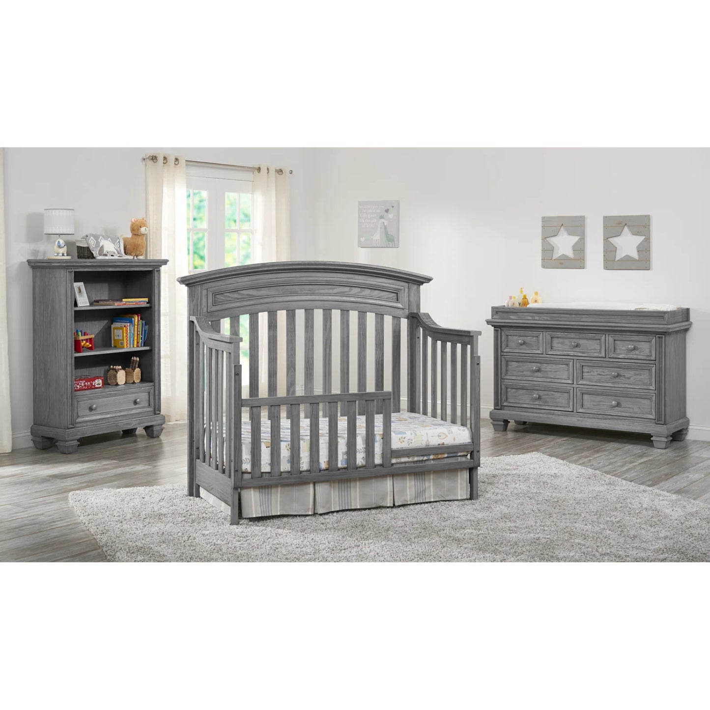 Soho Baby Richmond Brushed Gray 4-in-1 Convertible Crib