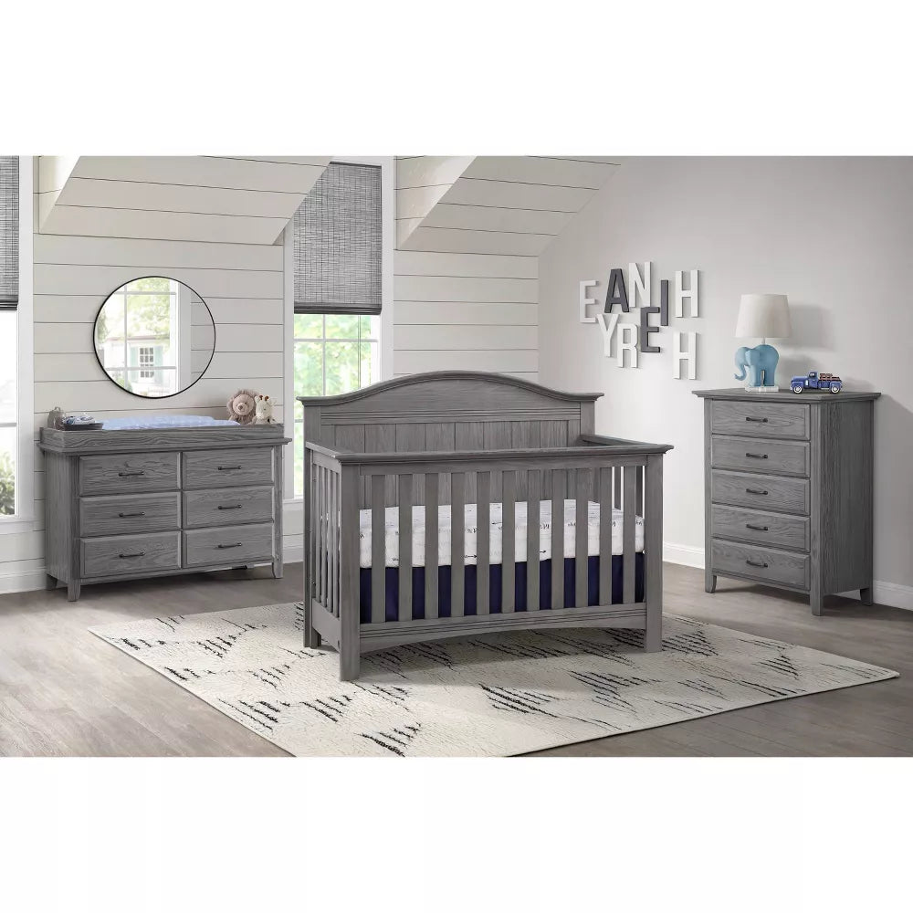 Soho Baby Chandler Graphite Gray 4-in-1 Convertible Crib