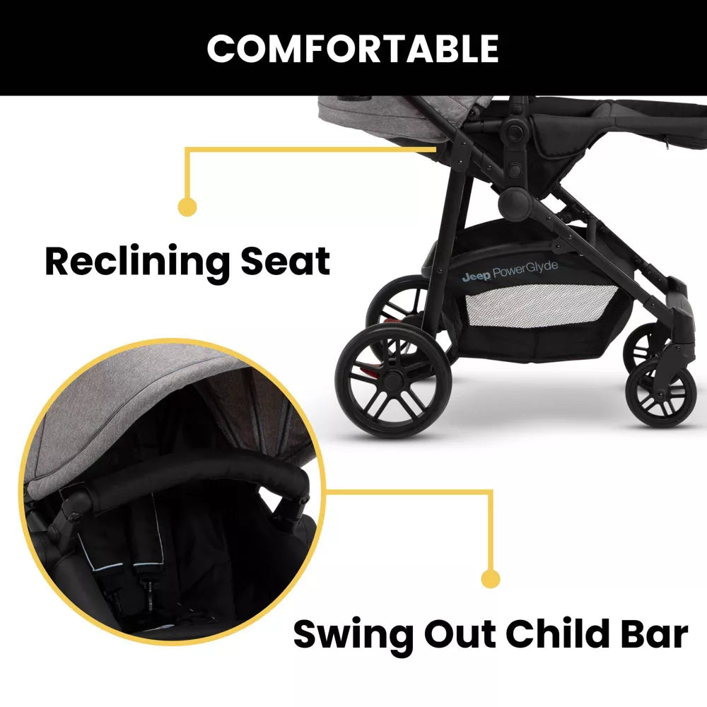 Jeep PowerGlyde 3-in-1 Stroller - Gray