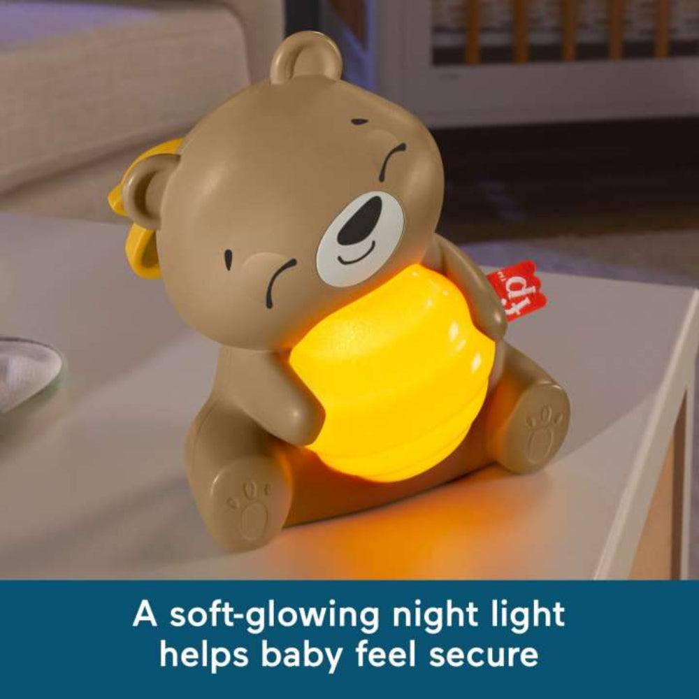 Fisher-Price Beary Soothing Portable Baby Sound Machine with Customizable Timer - Multicolor