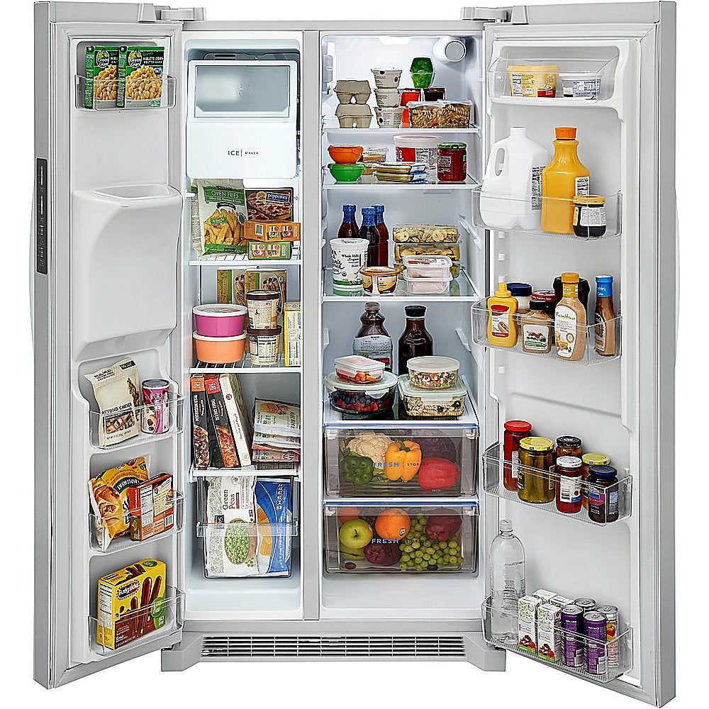 Frigidaire FRSS2623AW 25.6 cu. ft. Side-by-Side Refrigerator with Dispenser - White