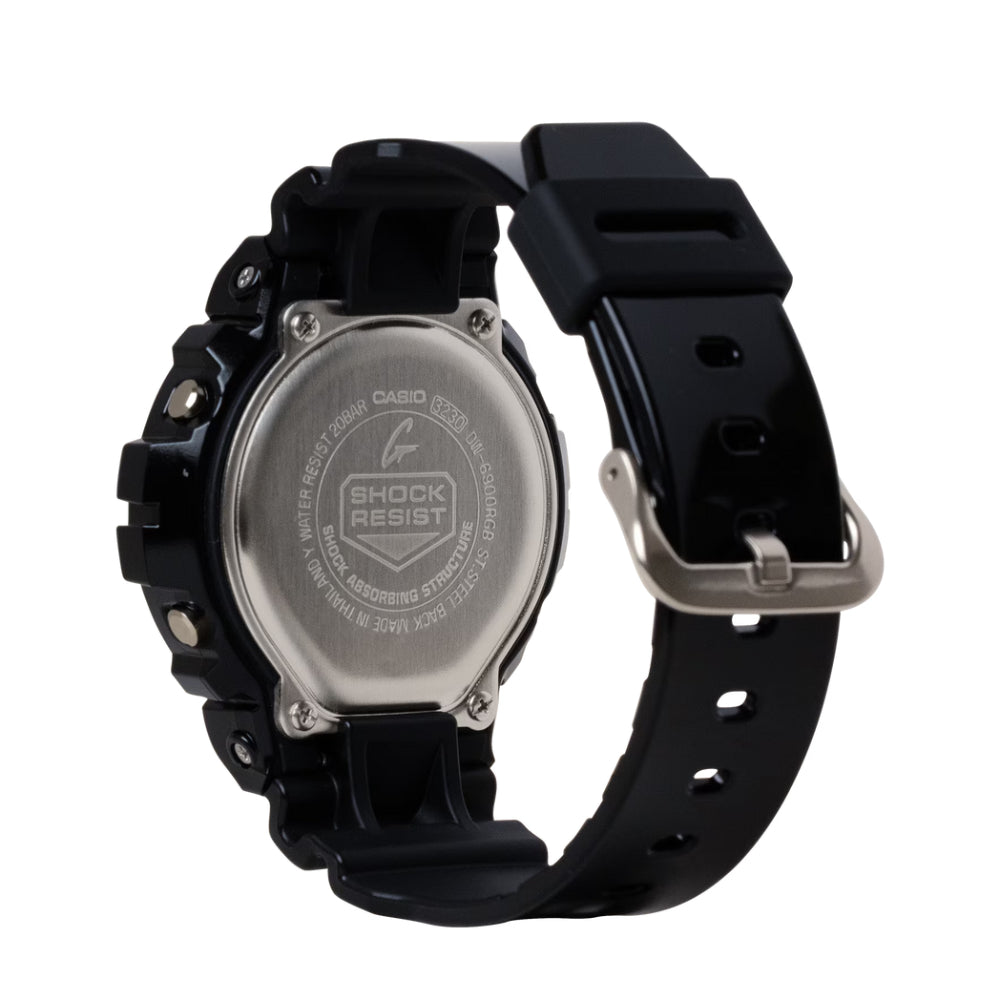 Reloj Casio G-Shock Virtual Rainbow con correa digital de 50 mm para hombre, color negro brillante