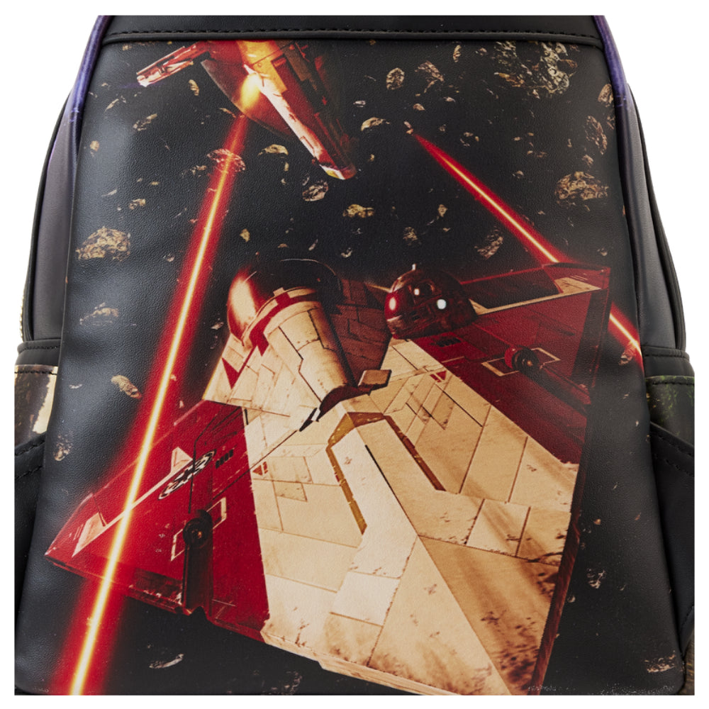 Loungefly 10" Star Wars Episode II Attack of the Clones Scene Mini Backpack in Polyurethane - Multicolor