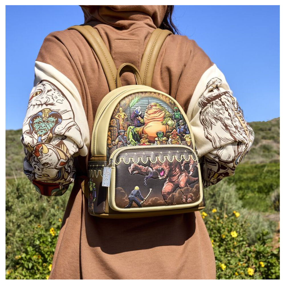 Loungefly 10" Star Wars Return of The Jedi Jabba's Palace Mini Backpack in Polyurethane - Multicolor