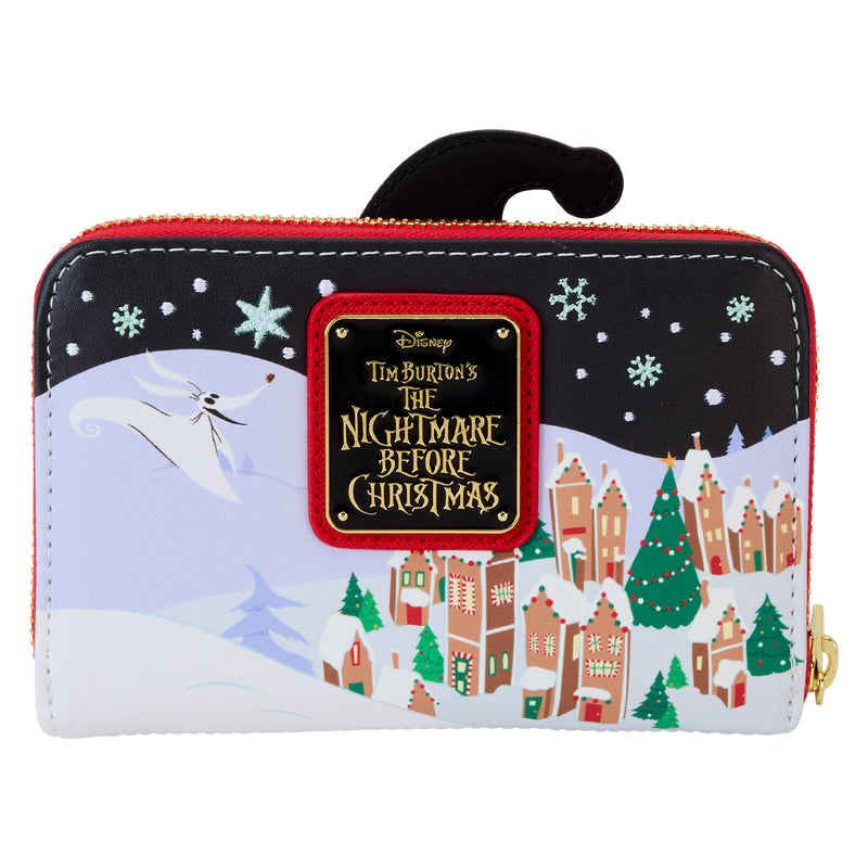 Loungefly Disney Nightmare Christmas Candy Cane Carousel Zip Around Wallet- Multicolor