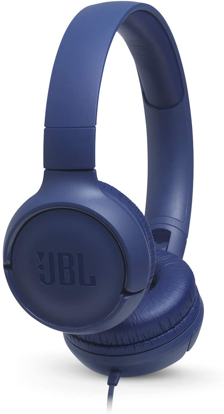 JBL - TUNE 500 Wired On-Ear Headphones - Blue