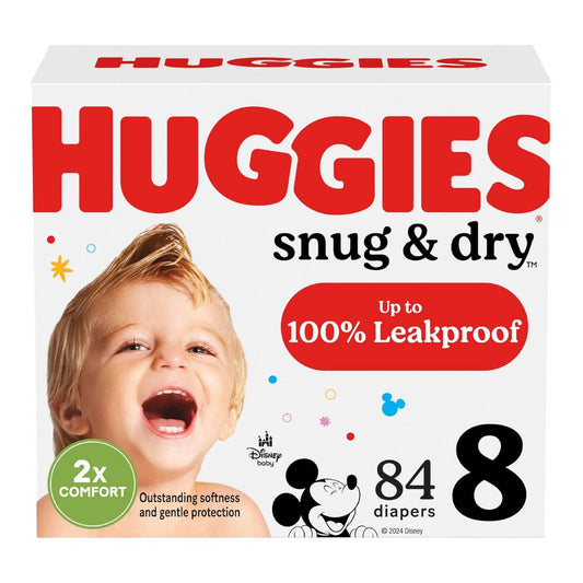 Huggies Size 8 Snug and Dry Baby Diapers (Count 84)