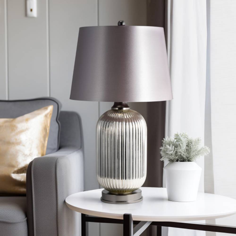 Sagebrook Ridged 27" Table Lamp - Silver