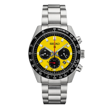 Seiko Prospex Men™ 41.4mm Silver-Tone Bracelet Watch - Yellow Dial