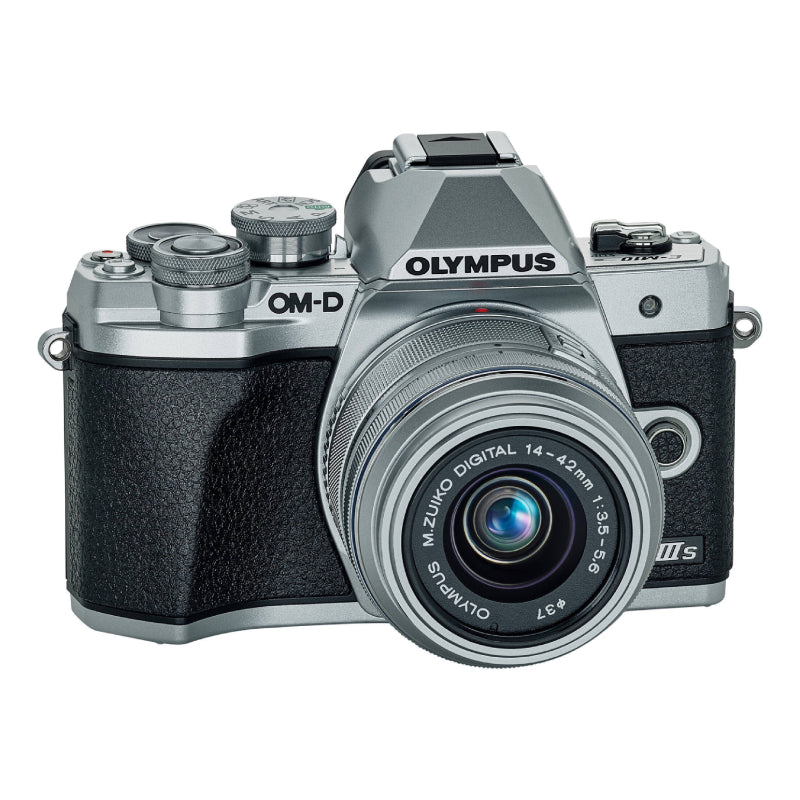 Olympus OM-D E-M10 Mark III Mirrorless 16.1 Megapixel Digital Camera with 14-42mm Lens - Silver - Curacao