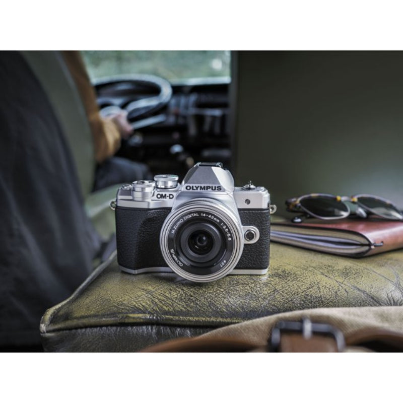 Olympus OM-D E-M10 Mark III Mirrorless 16.1 Megapixel Digital Camera with 14-42mm Lens - Silver - Curacao