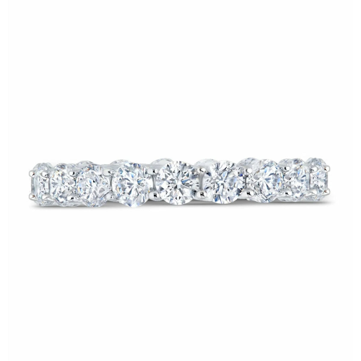 CRISLU Cluster Small Eternity Pure Platinum Ring