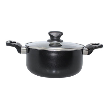Imusa GAU/24037 4.8 qt Bistro Nonstick Duch Oven with Glass Lid - Black