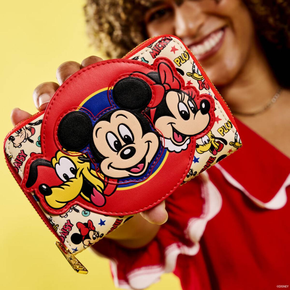 Disney Mickey and Friends Classic Zip Around Wallet - Red