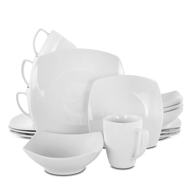 Gibson Zen Buffetware Dinnerware Set (16-Piece) - White