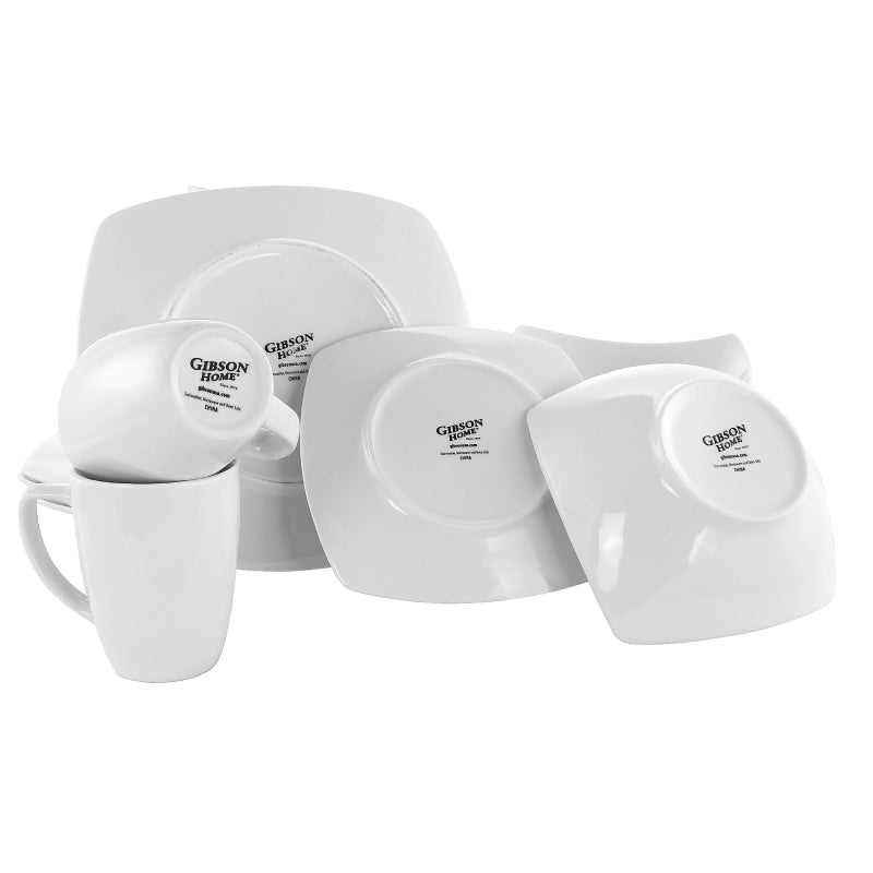 Gibson Zen Buffetware Dinnerware Set (16-Piece) - White