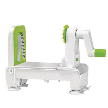 Espiralizador plegable de 3 hojas Starfrit, verde y blanco