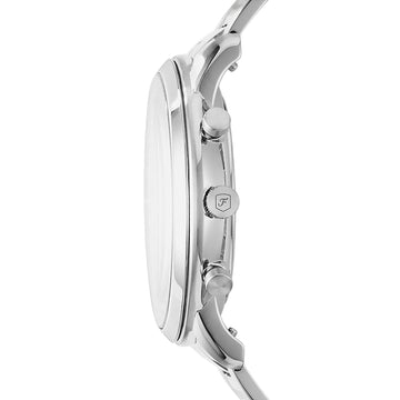 Fossil Neutra Men's 44mm Silver-Tone Bracelet Watch - Black Dial