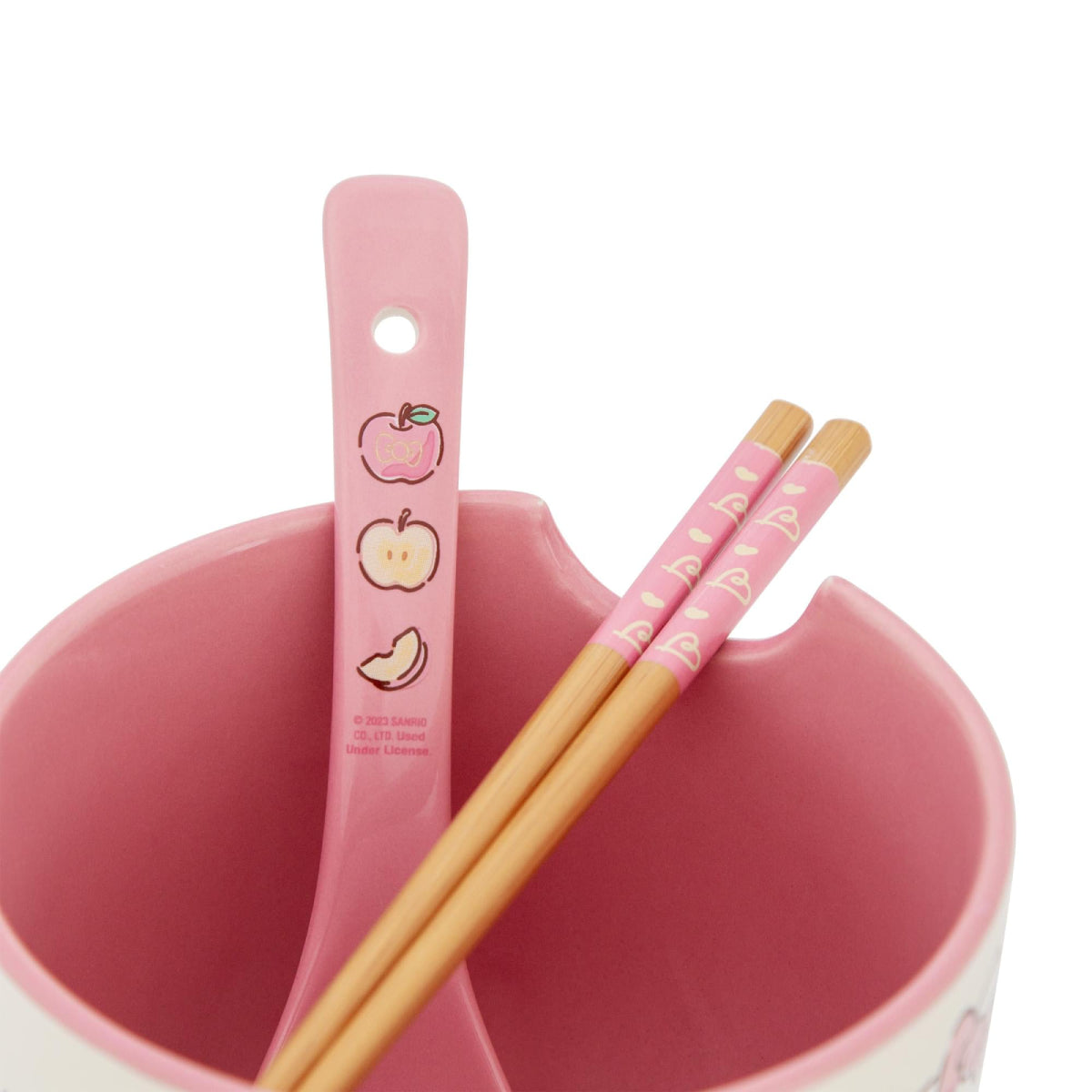 Sanrio Hello Kitty Apples and Cinnamon 20 oz Ramen Bowl and Chopstick Set