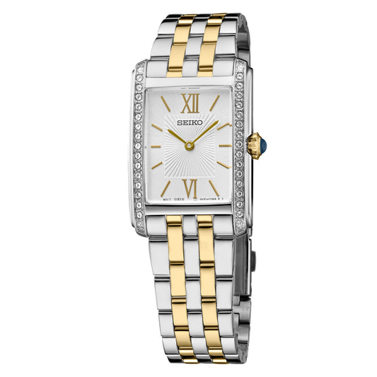 Seiko Essentials Women's 22.7mm Two-Tone Bracelet Watch - Silver Dial