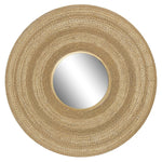 UMA Enterprises Contemporary 40" Starburst Round Wall Mirror in Metal - Brown