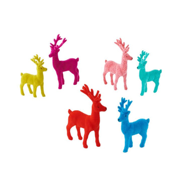 One Hundred 80 Degrees Flocked Deer - Assorted