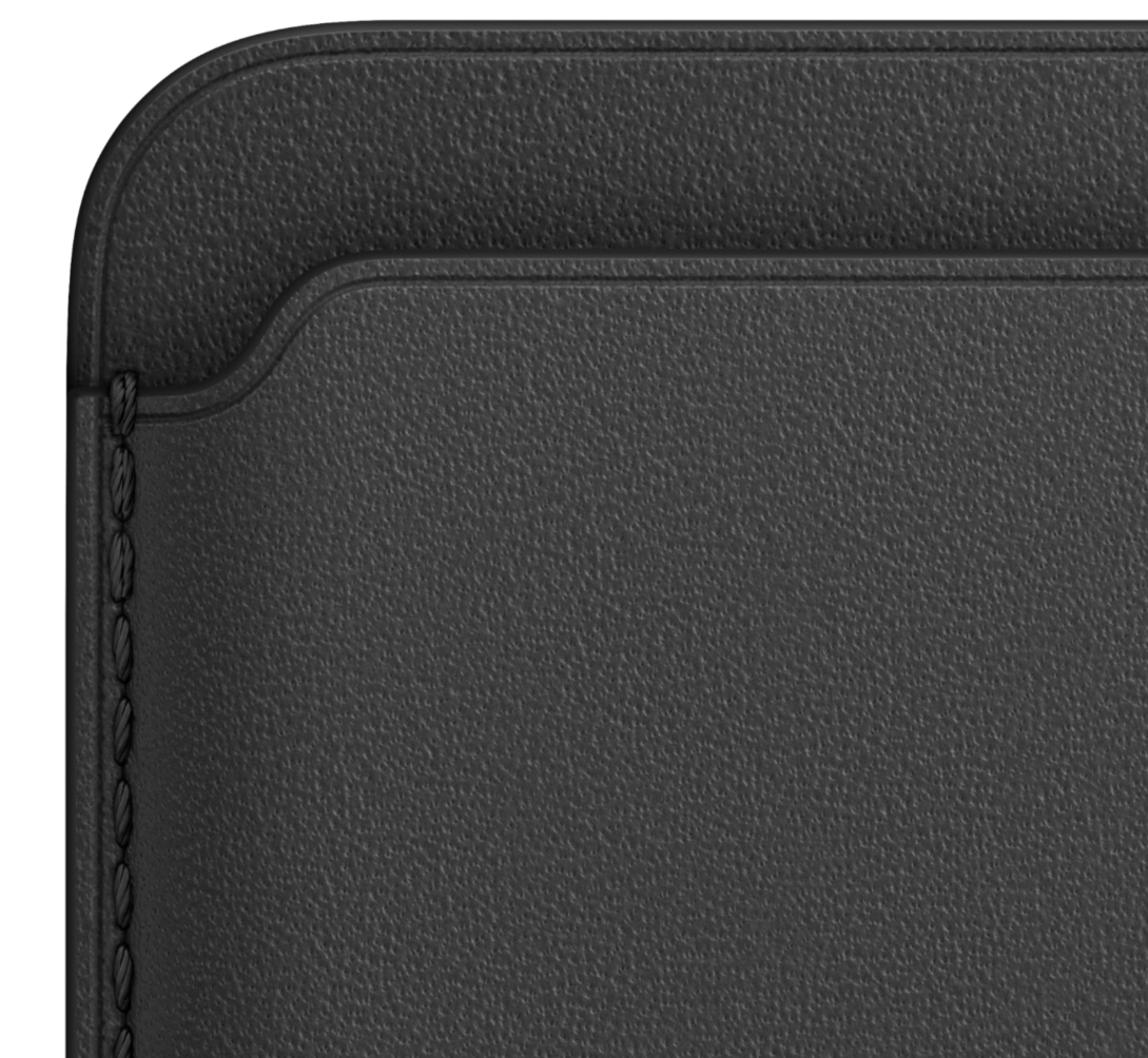 Apple - iPhone Leather Wallet with MagSafe - Black