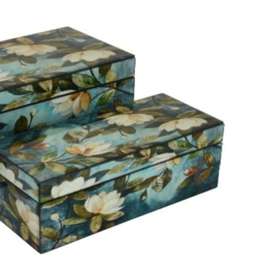 Three Hands Floral Decorative Storage Box Set - Multicolor