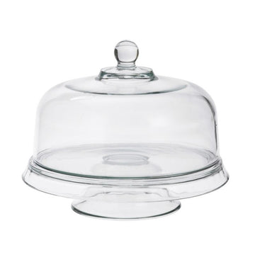 Anchor Hocking 13" Cake Set with Dome & Platter (4-in-1) - Clear