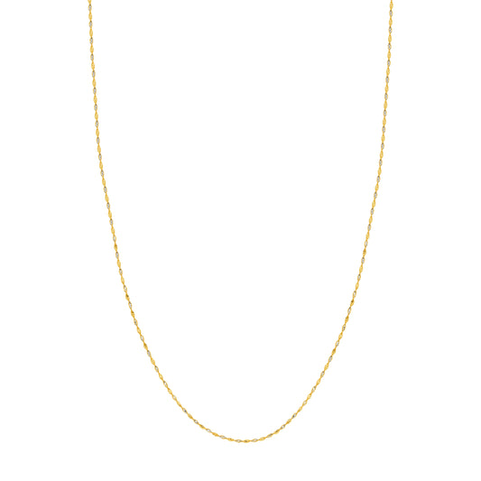 14K Yellow & White Gold 1.35mm Twisted Dorica Chain