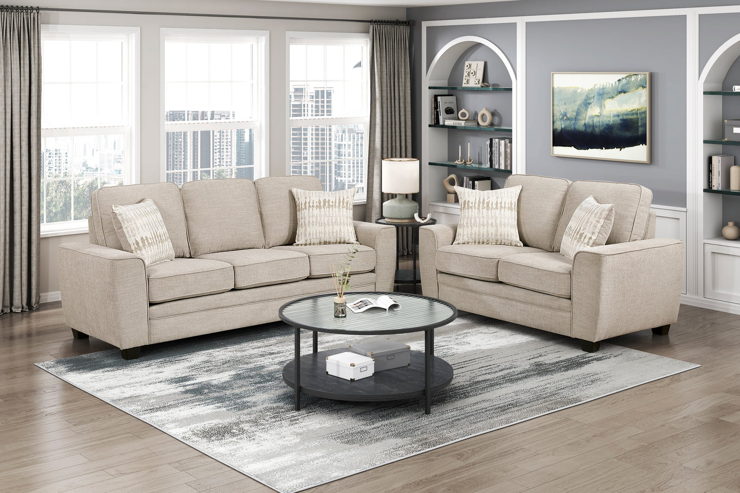 Zander Sofa & Loveseat Set by Homelegance